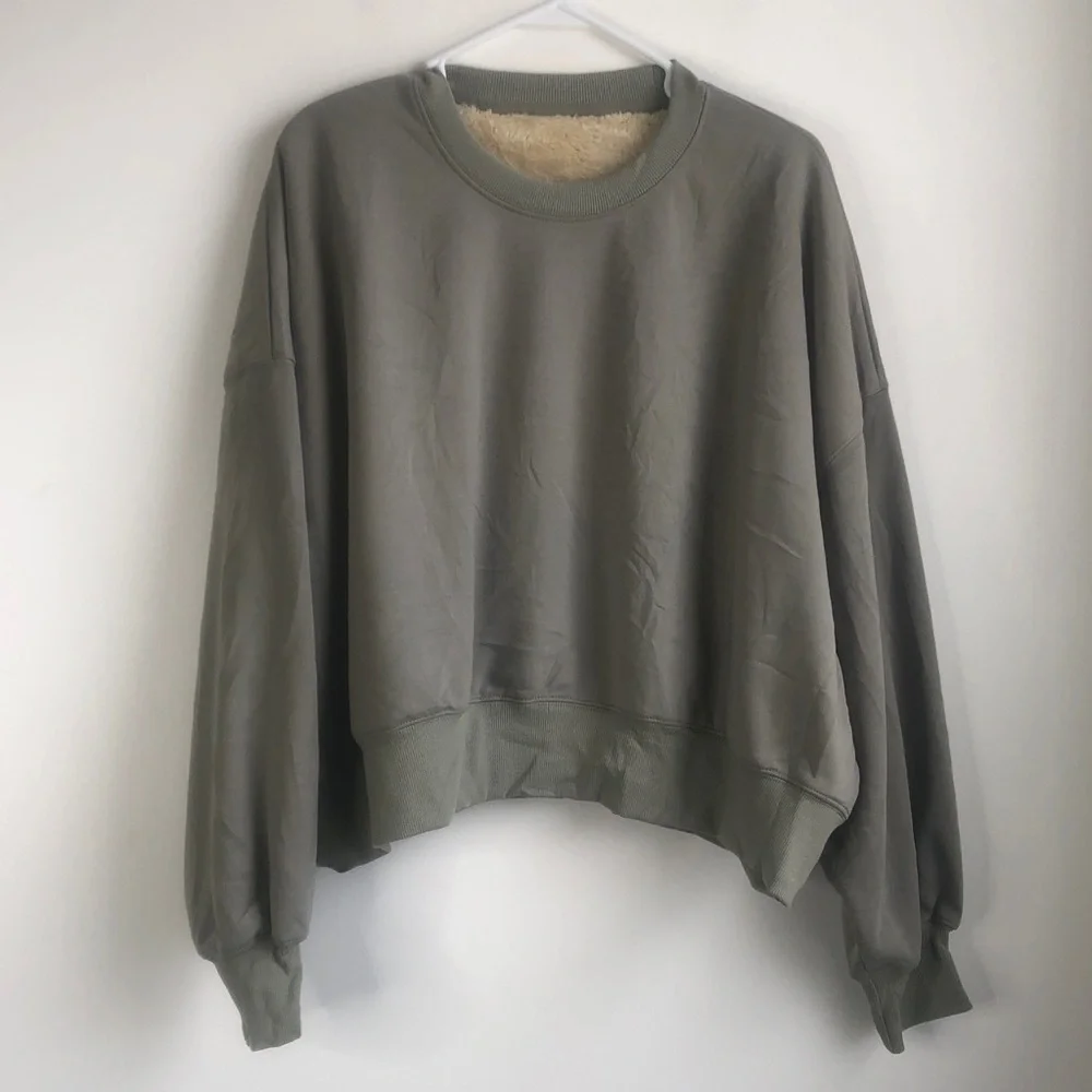 Sage Green Oversized Sweatshirt - Picture 1 of 5
